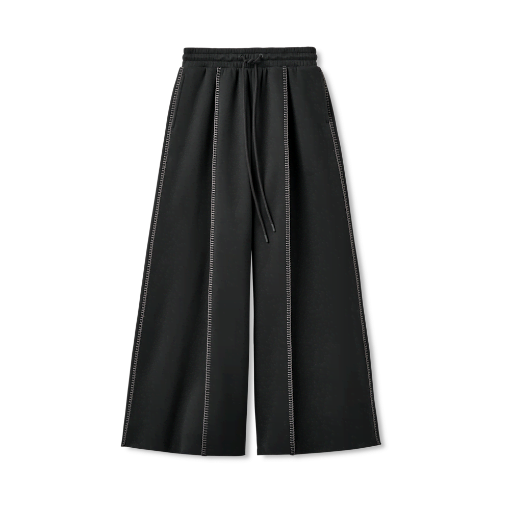 Women's Mid-Rise Extra Wide-Leg Fleece Pants - Green