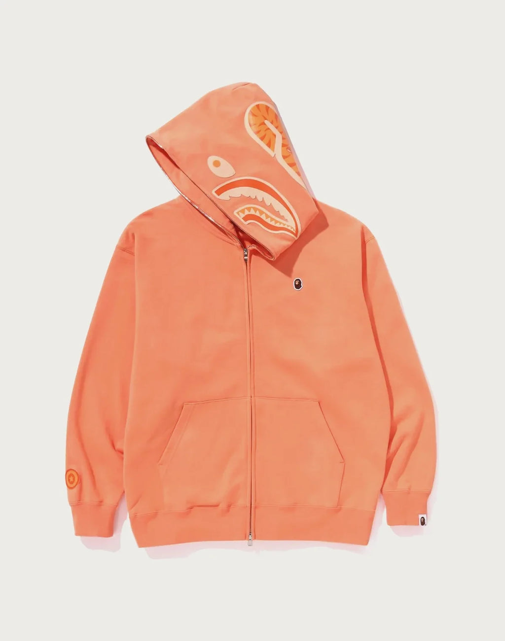 Relaxed Full-Zip Cotton Hoodie - Black
