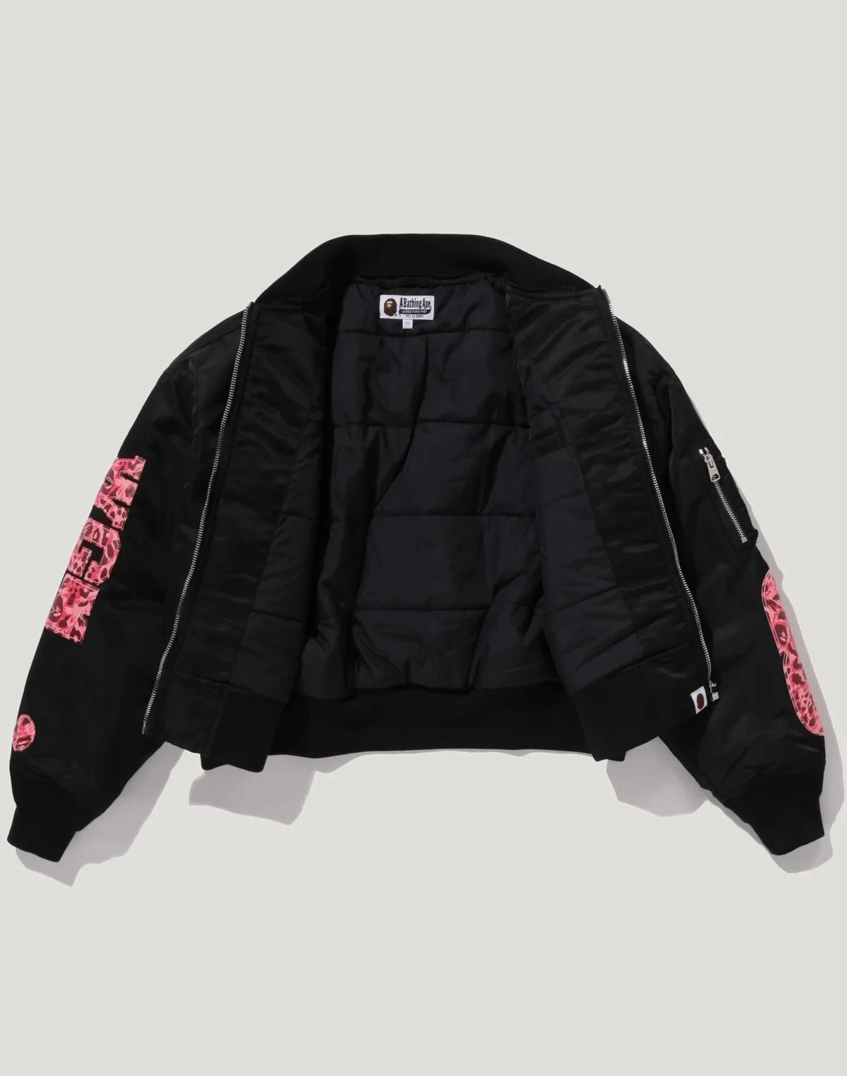 Women's Hooded Bomber Jacket - Black
