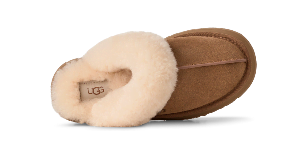 Women's Suede Platform Slipper - Brown