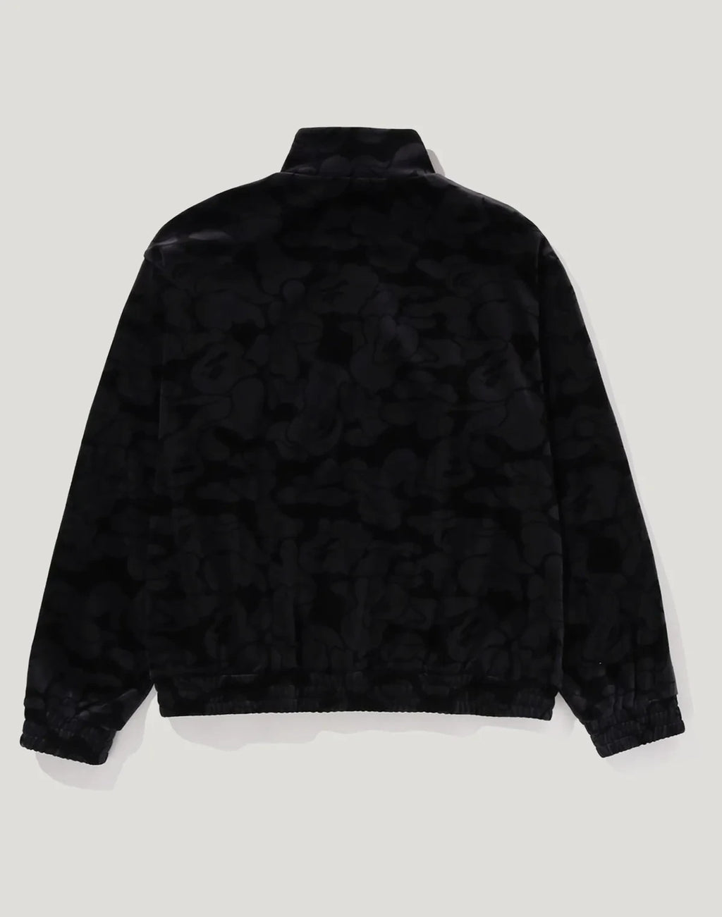 Men's Relaxed Velour Track Jacket - Burgundy
