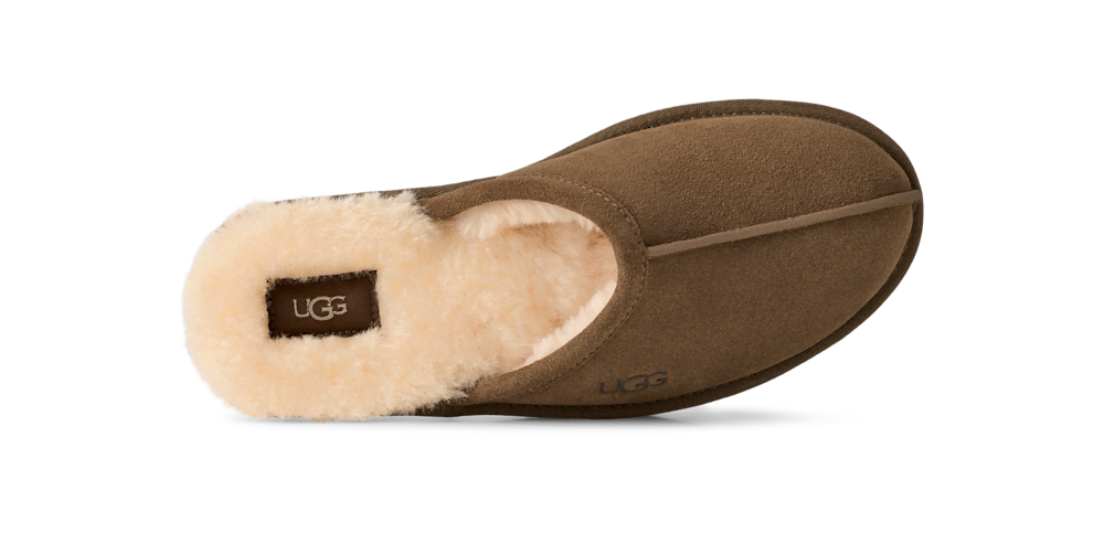 Men's Suede Open-Back Slipper - Brown