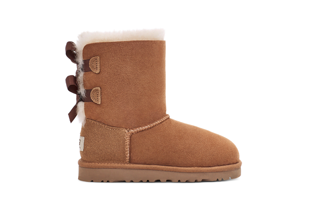 Kids' Sheepskin Bow Boot - Brown