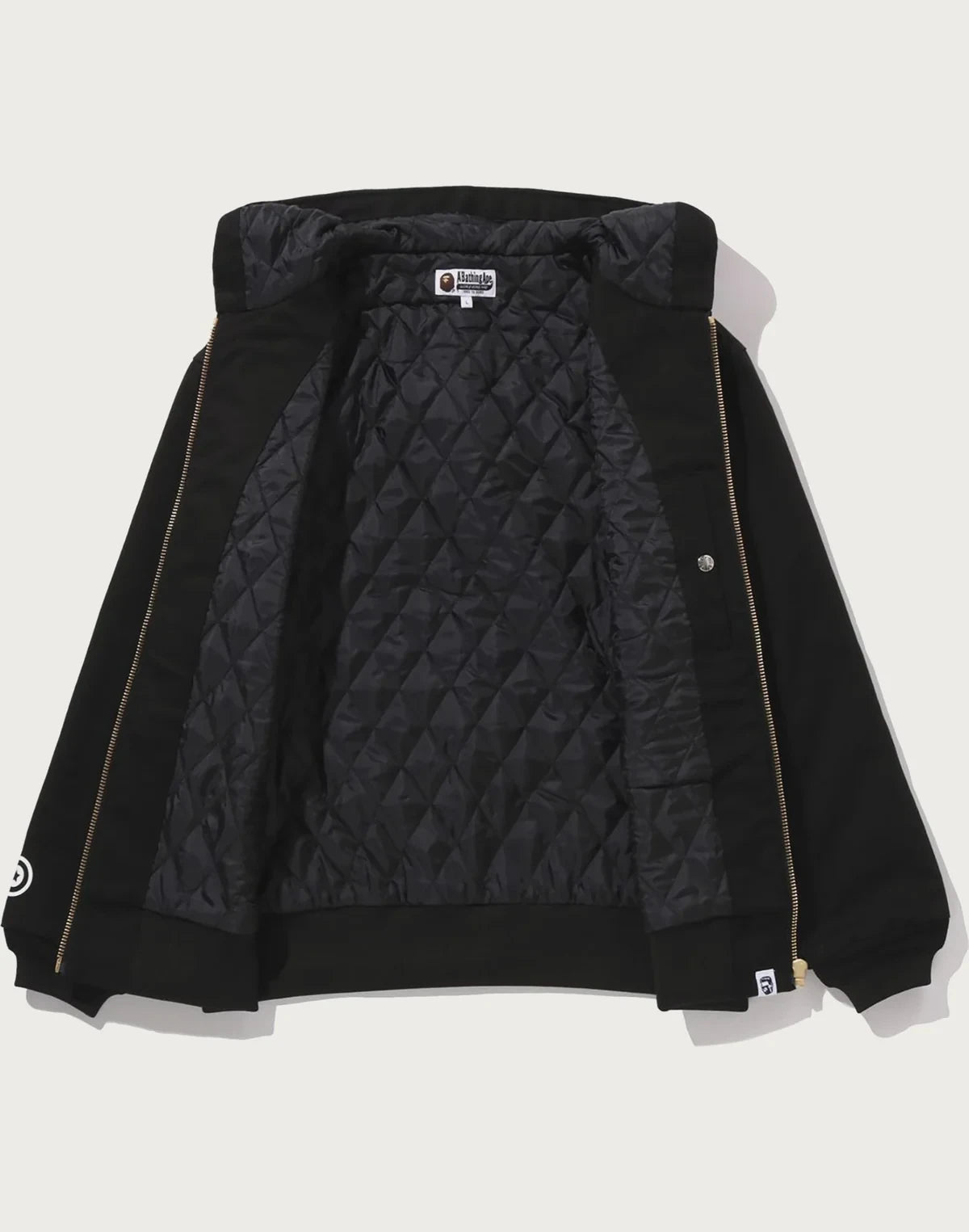 Men's Graphic Work Hoodie Jacket - Black
