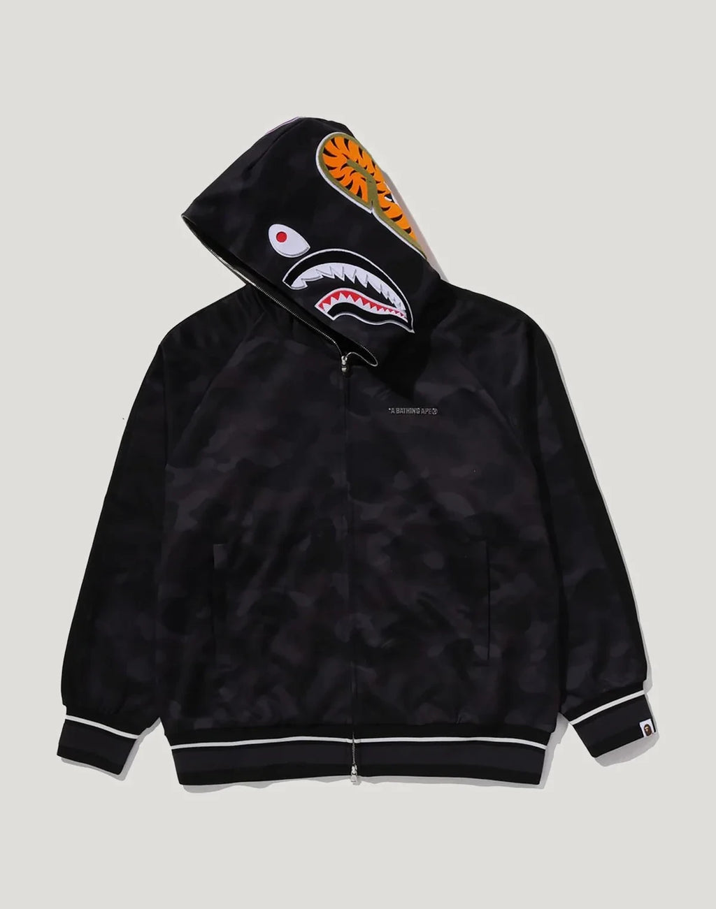 Camo Hooded Track Jacket - Purple