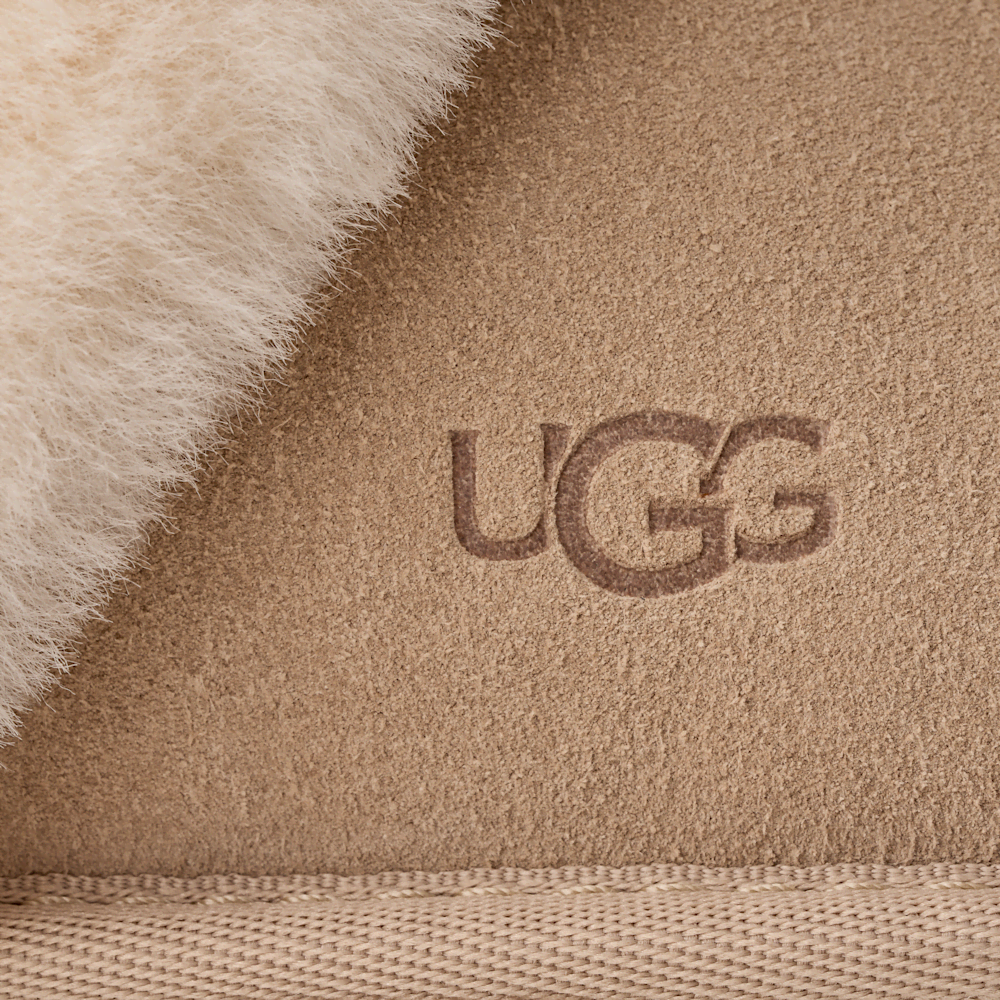 Women's Suede Sheepskin Slide Slipper - Espresso