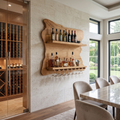 Thornmere Live Edge Handcrafted Floating Wine Shelf SPA623534