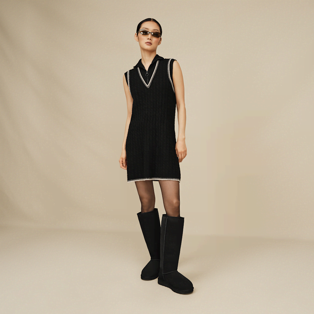 Women's Sheepskin Ultra Tall Boot - Black