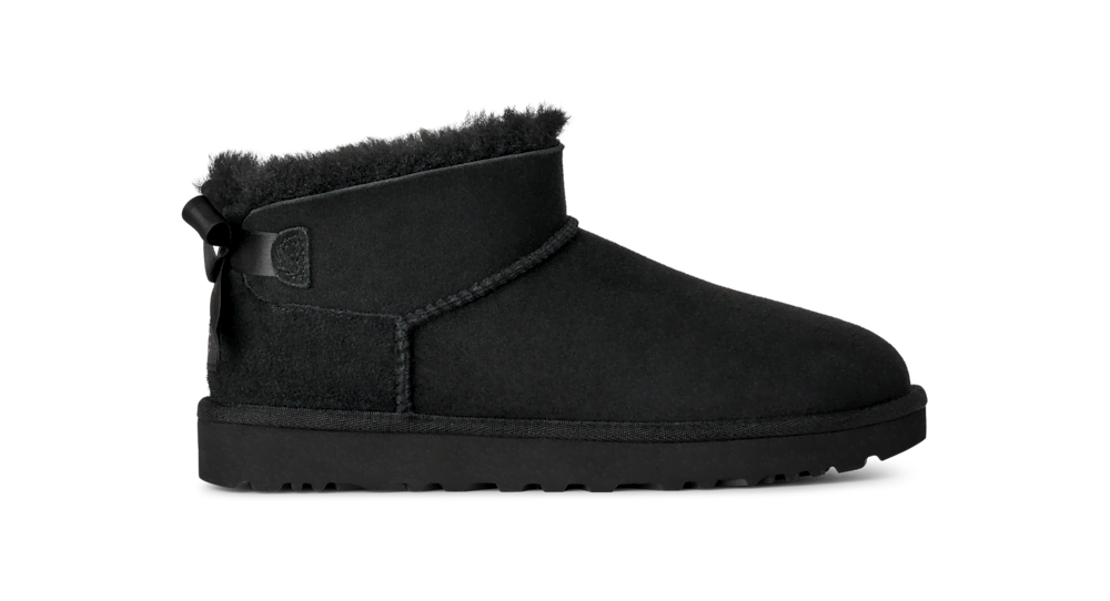 Women's Ultra-Short Suede Bow Boot - Sand