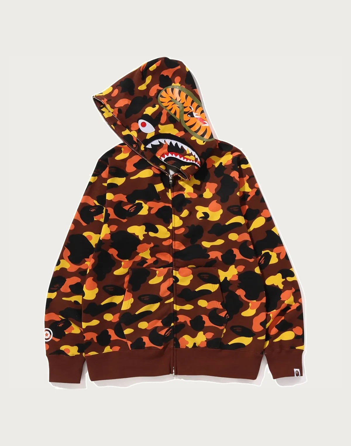 Cotton Camo Full-Zip Hoodie - Orange