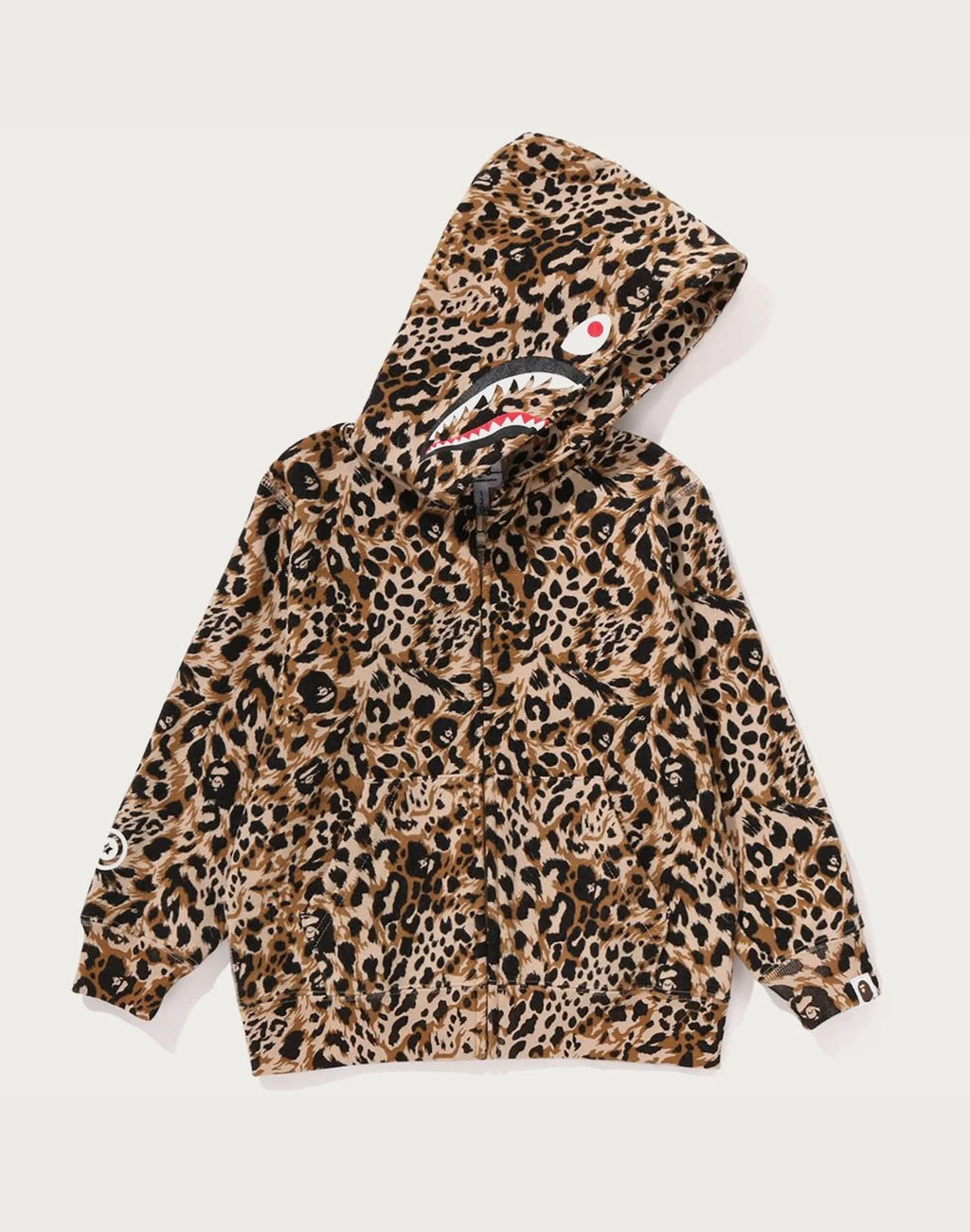 Kids' Leopard Print Zip Hoodie - Blue