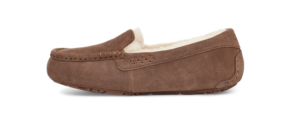 Women's Water-Resistant Suede Moccasin Slipper - Black