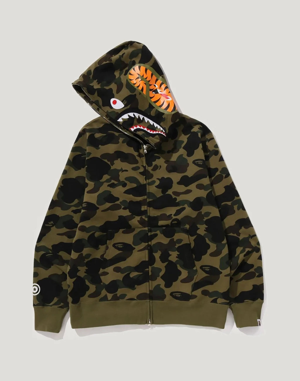 Cotton Camo Full-Zip Hoodie - Yellow