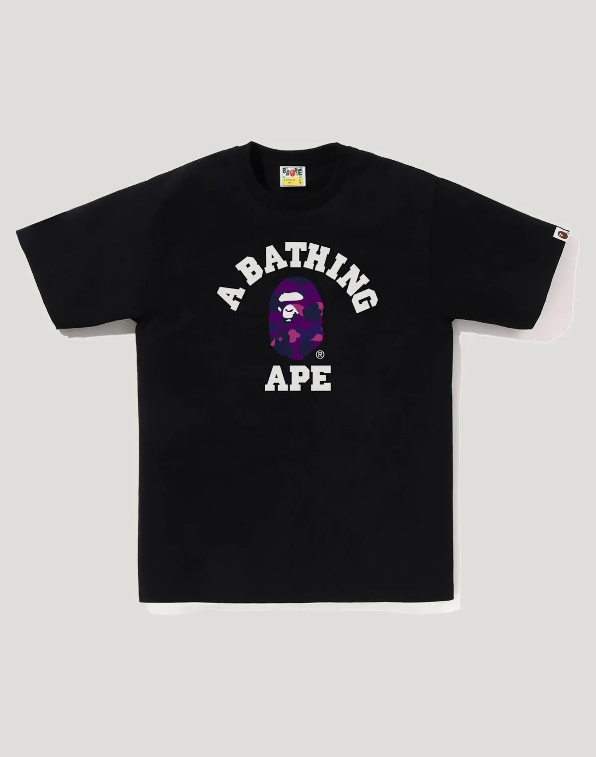 Men's Cotton Camo Graphic T-Shirt - Black Purple