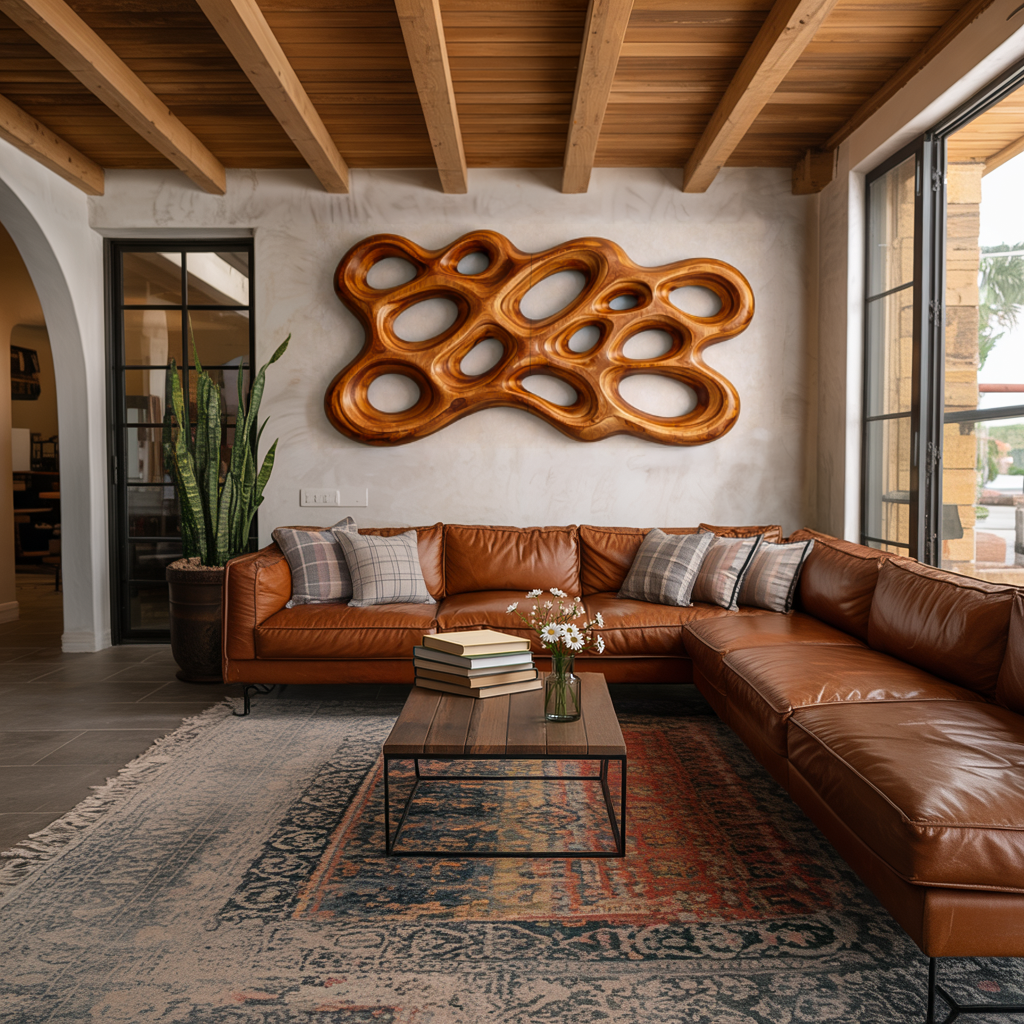 Organic Wood Wall Art For Minimalist Interior