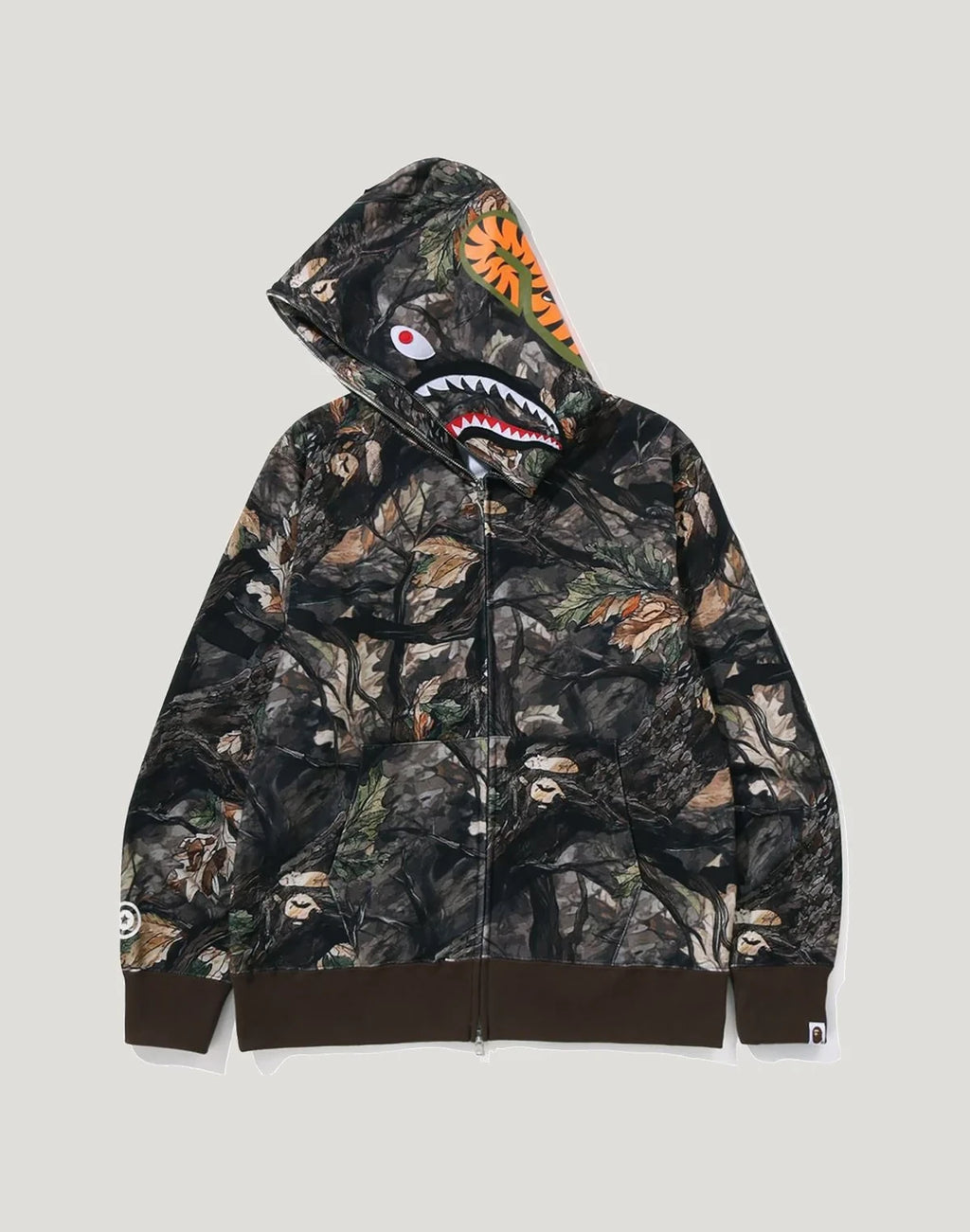 Cotton Tree Camo Full-Zip Hoodie - White
