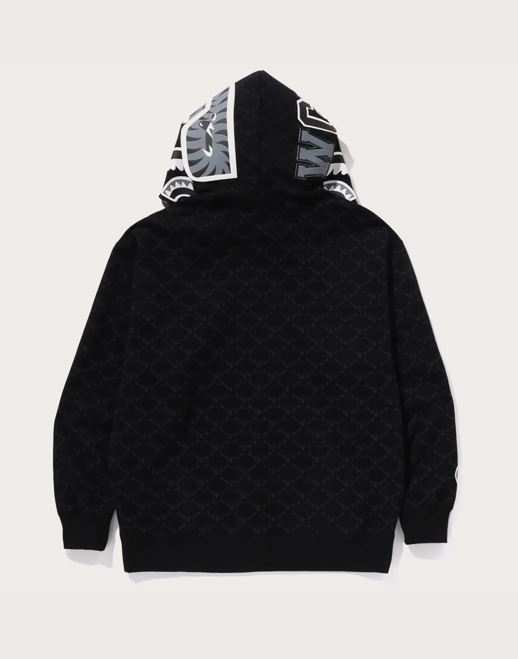 Relaxed Monogram Full-Zip Hoodie - Brown