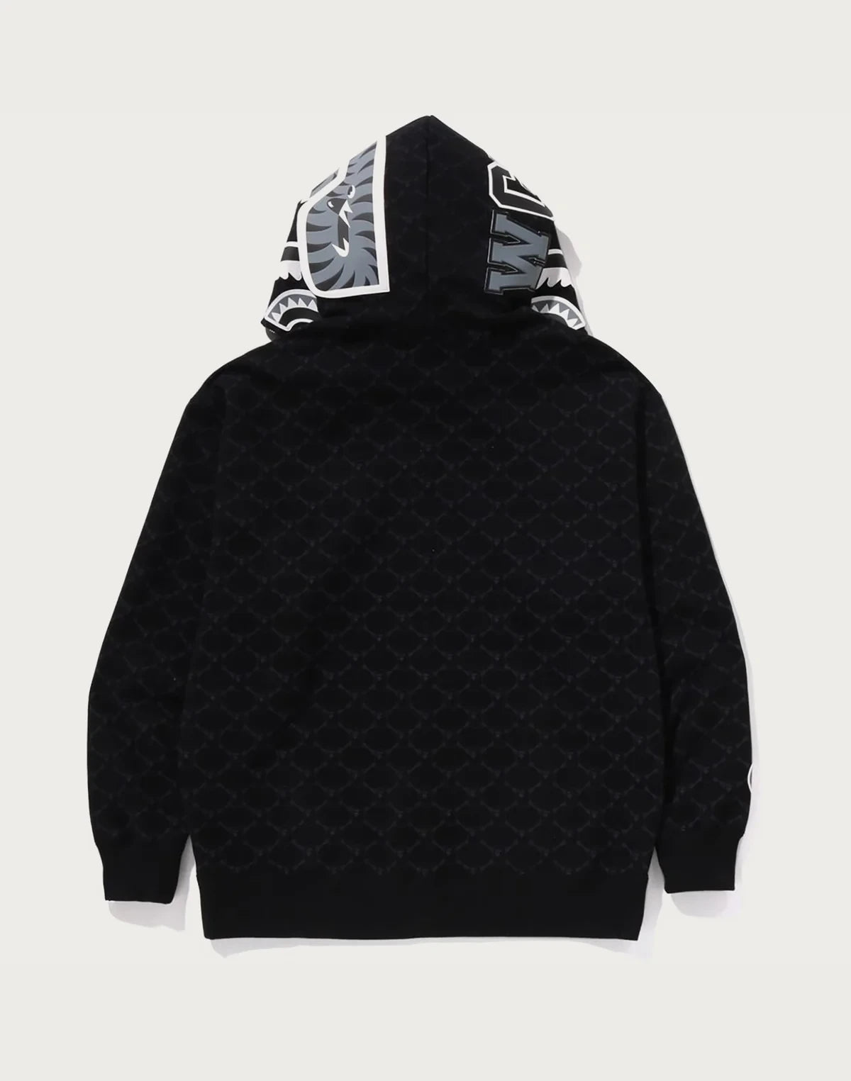 Relaxed Monogram Full-Zip Hoodie - Brown
