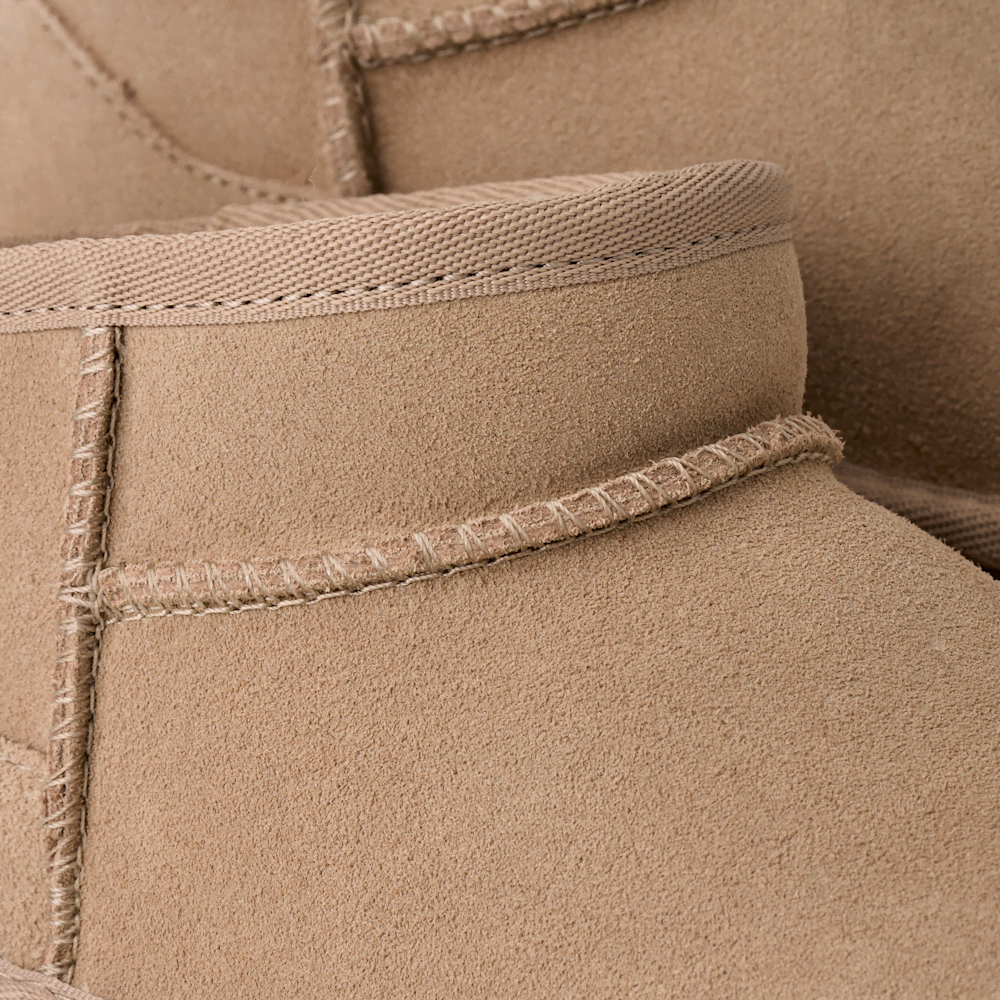 Kids' Suede Platform Ankle Boot - Sand