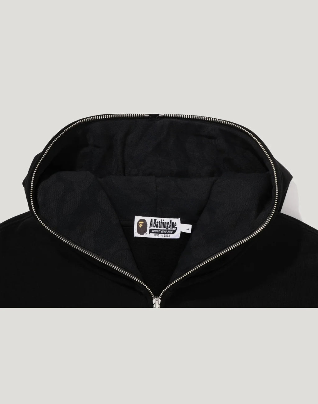 Men's Graphic Full-Zip Hoodie - Black