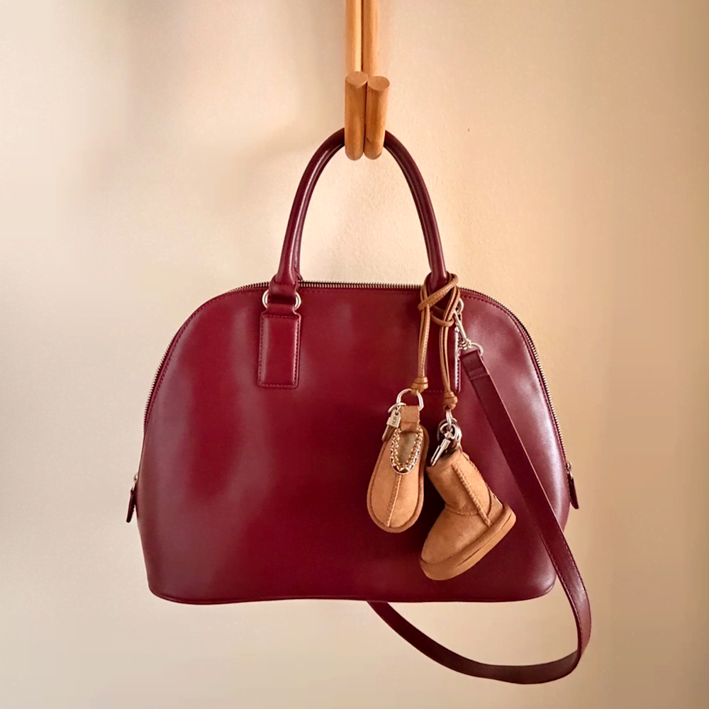 Mini Boot Keychain Charm - Chestnut