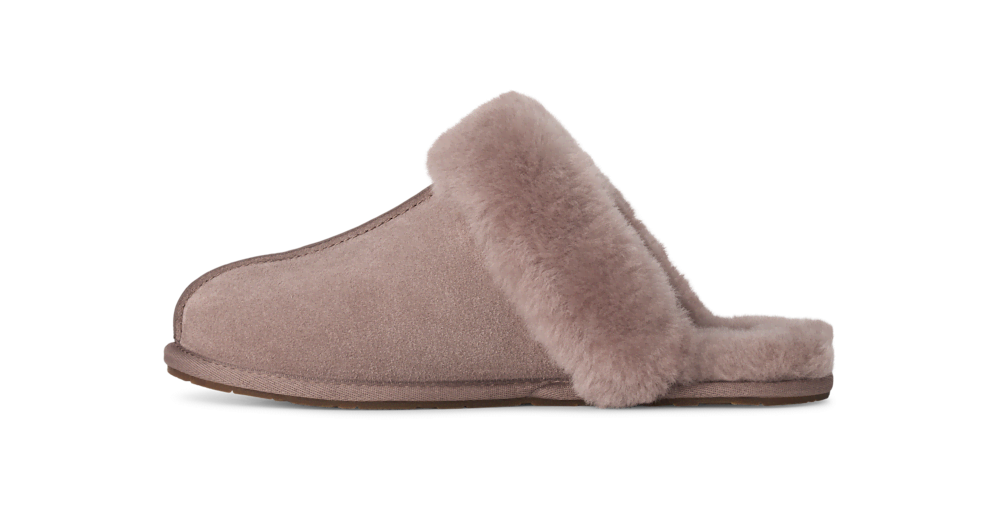 Women's Suede Sheepskin Slide Slipper - Espresso