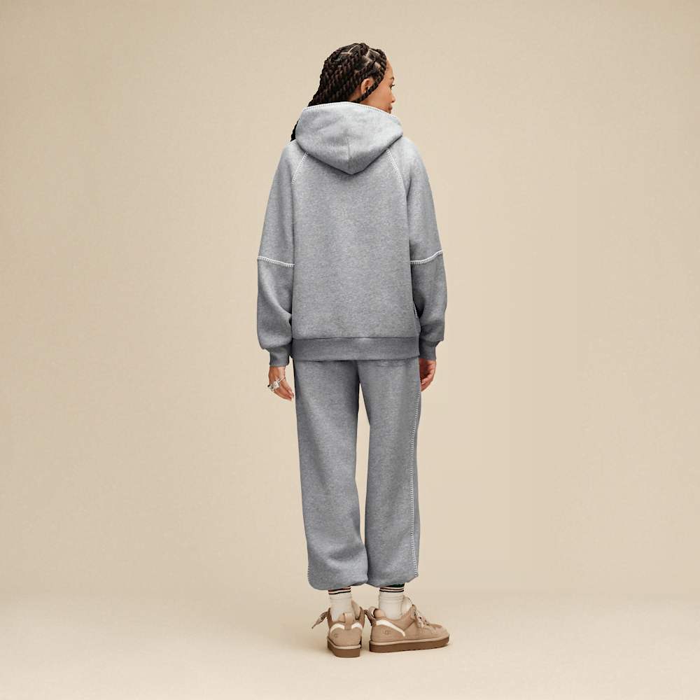 Women's Oversized Fleece Hoodie - Chestnut
