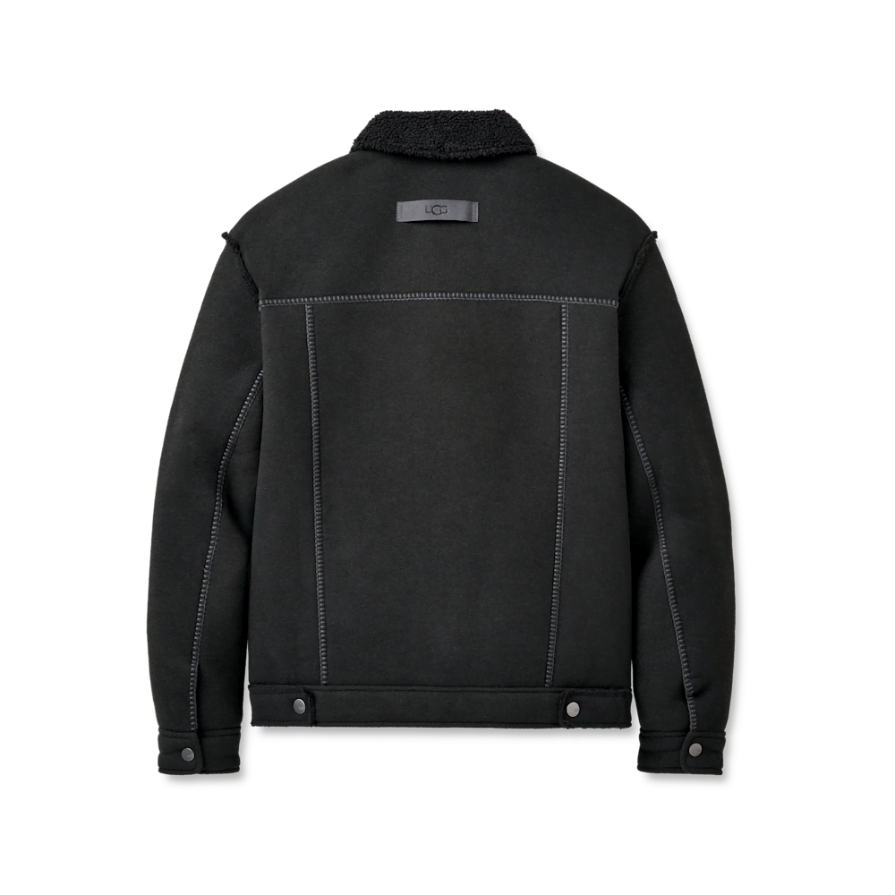 Men's Plush Fleece Trucker Jacket - Sand