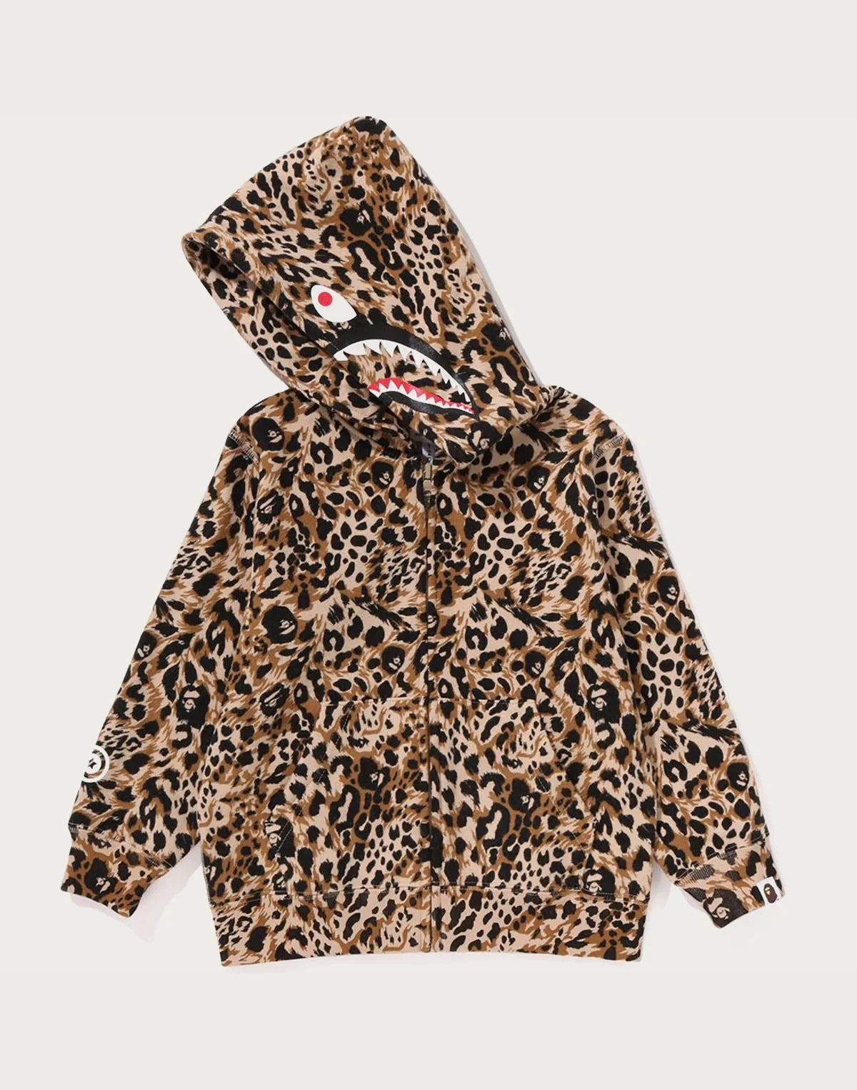 Kids' Leopard Print Zip Hoodie - Blue
