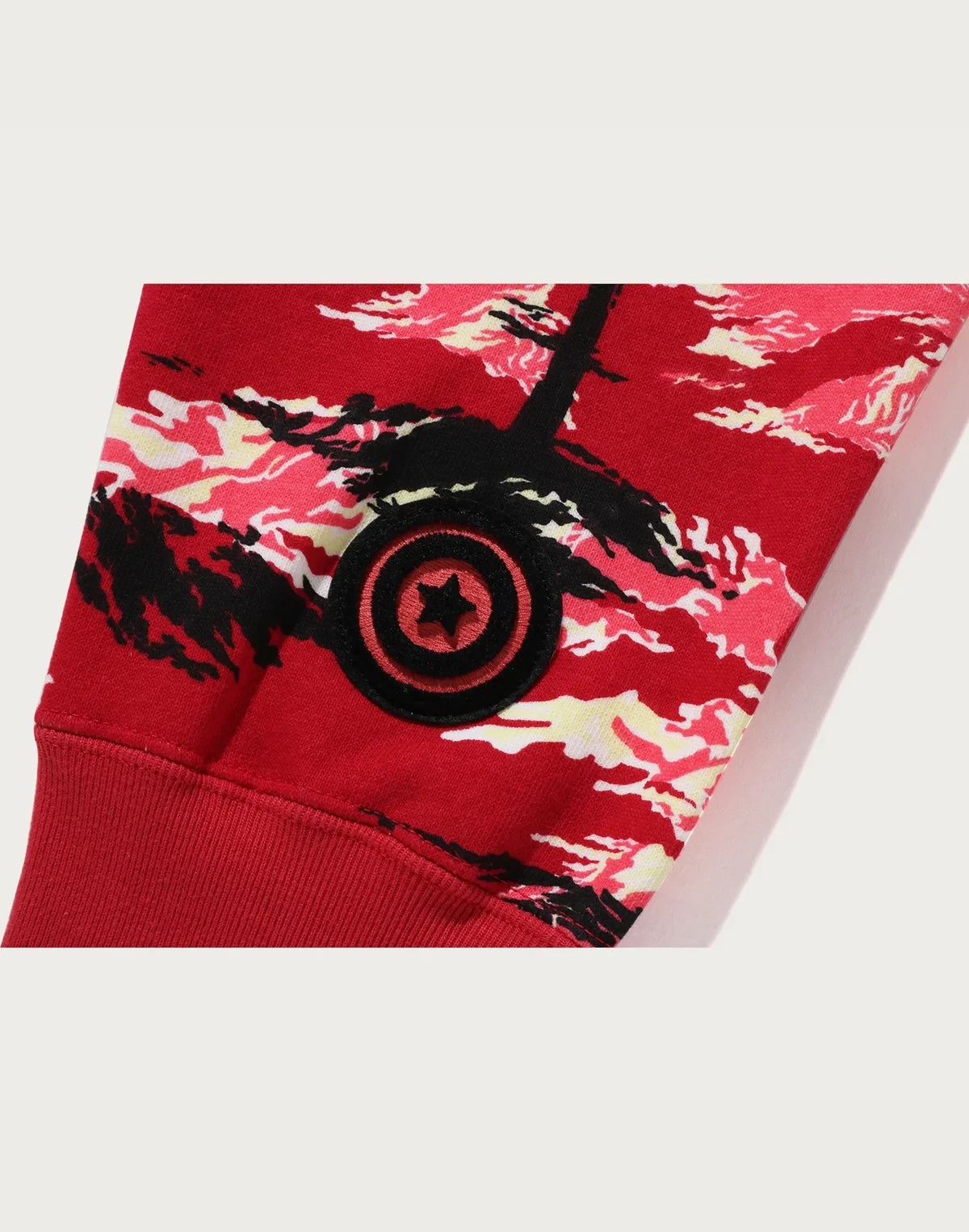 Relaxed Palm Camo Full-Zip Hoodie - Blue