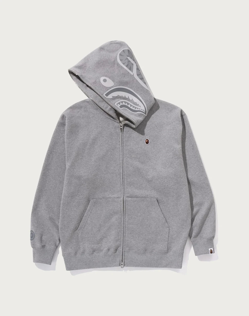 Relaxed Full-Zip Cotton Hoodie - Black