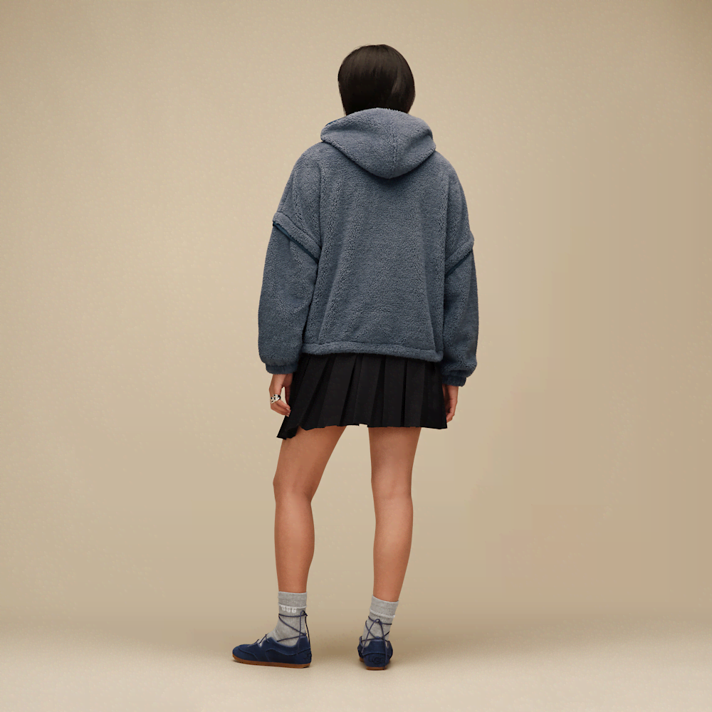 Women's Plush Fleece Zip Hoodie - Chestnut