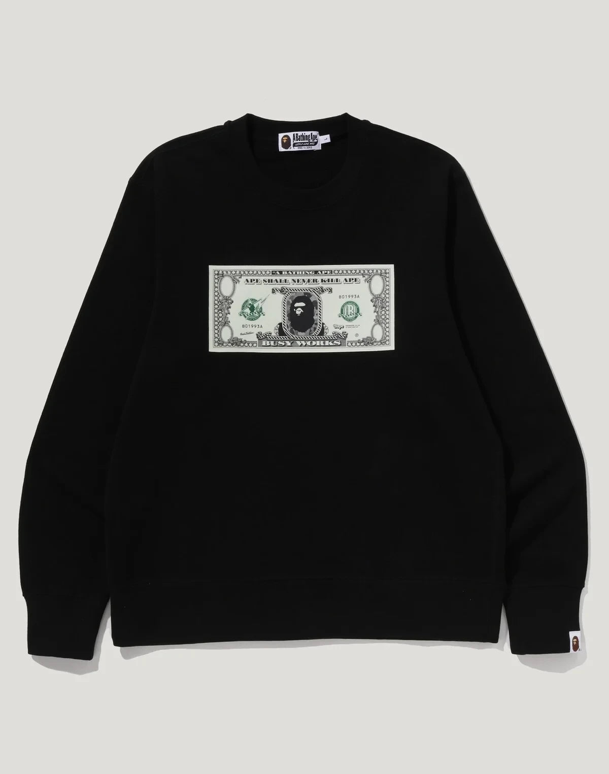 Men's Relaxed Banknote Print Crewneck Sweatshirt