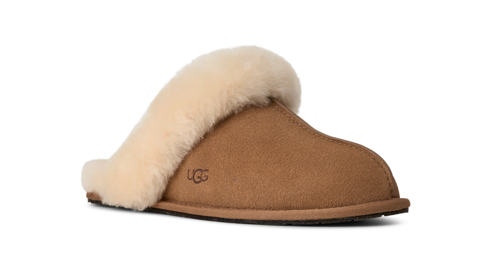 Women's Suede Sheepskin Slide Slipper - Espresso