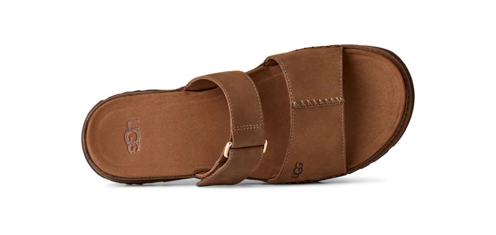 Women's Adjustable Leather Slide Sandal