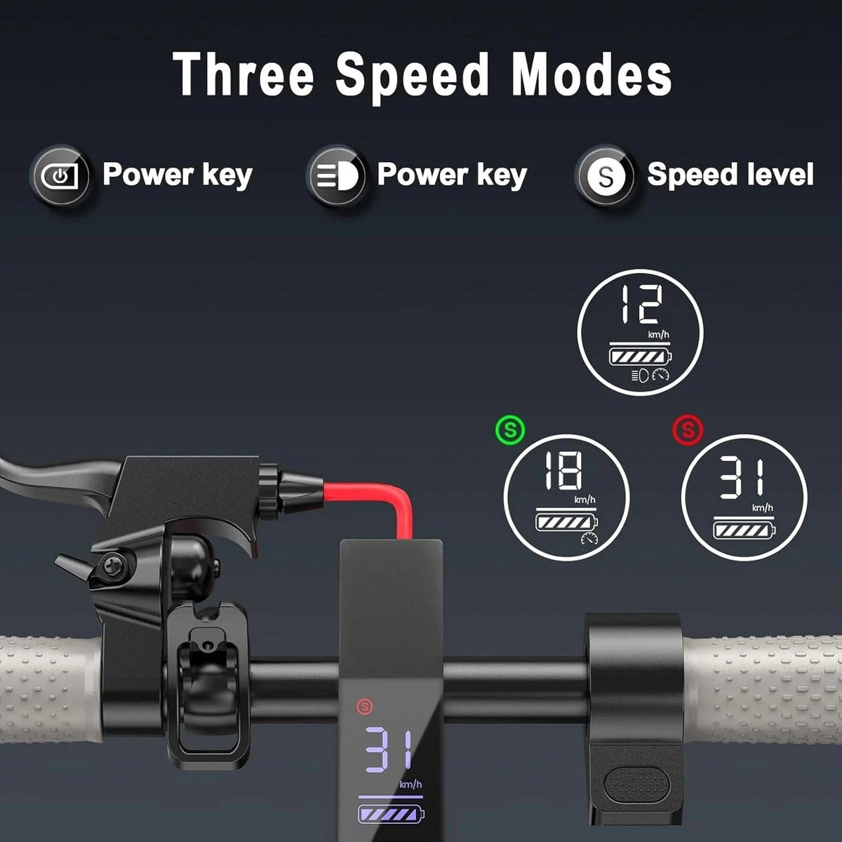 Roinside Electric Scooter, 8.5 in Solid Tires, 350W Motor, Up To 19 MPH, 21-23 Miles - UP12 Plus