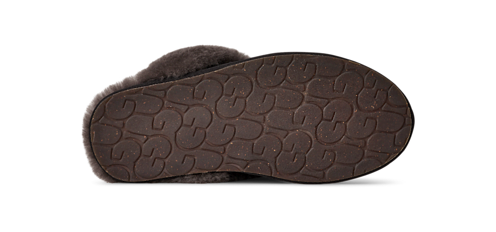 Women's Suede Sheepskin Slide Slipper - Espresso