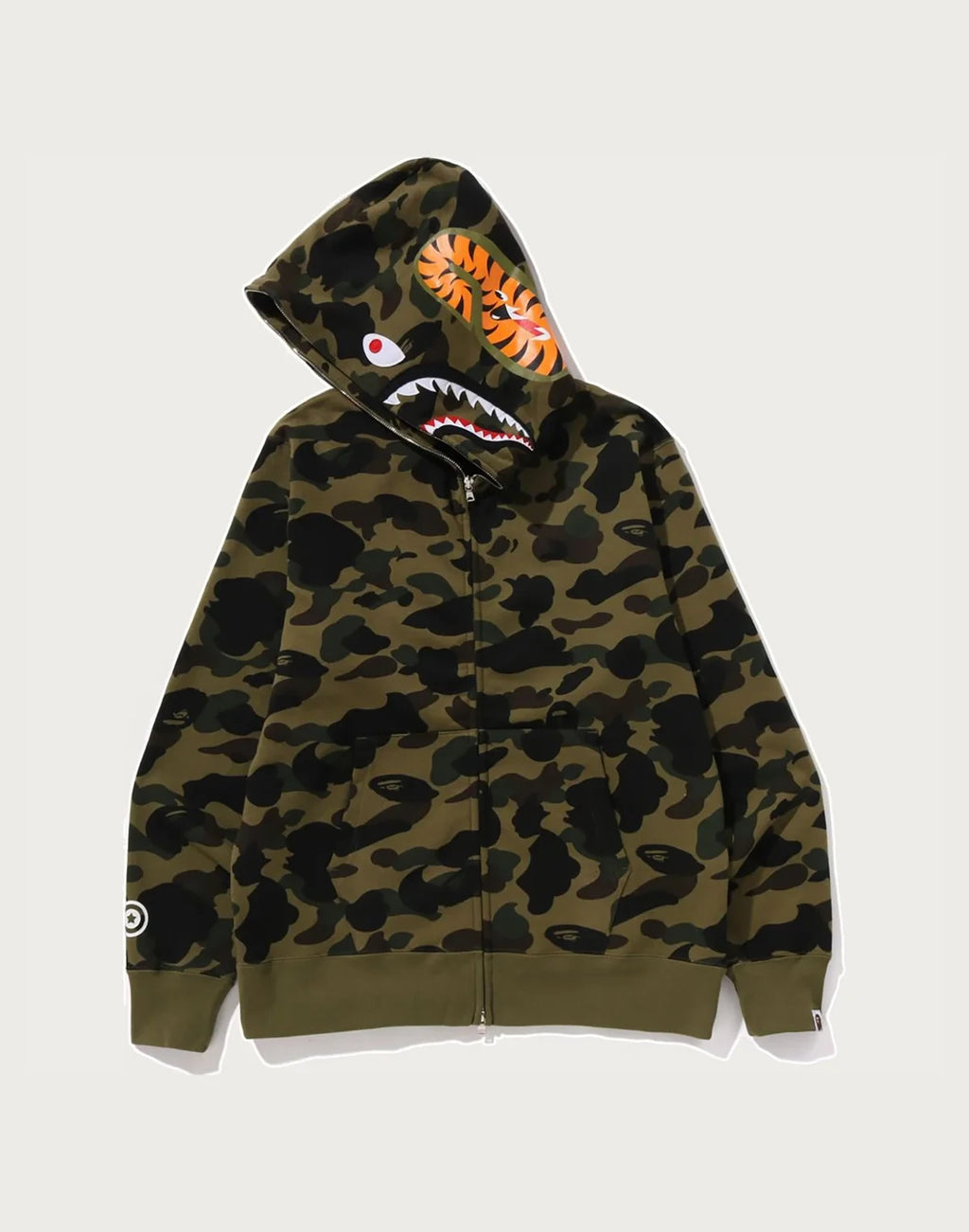 Cotton Camo Full-Zip Hoodie - Orange