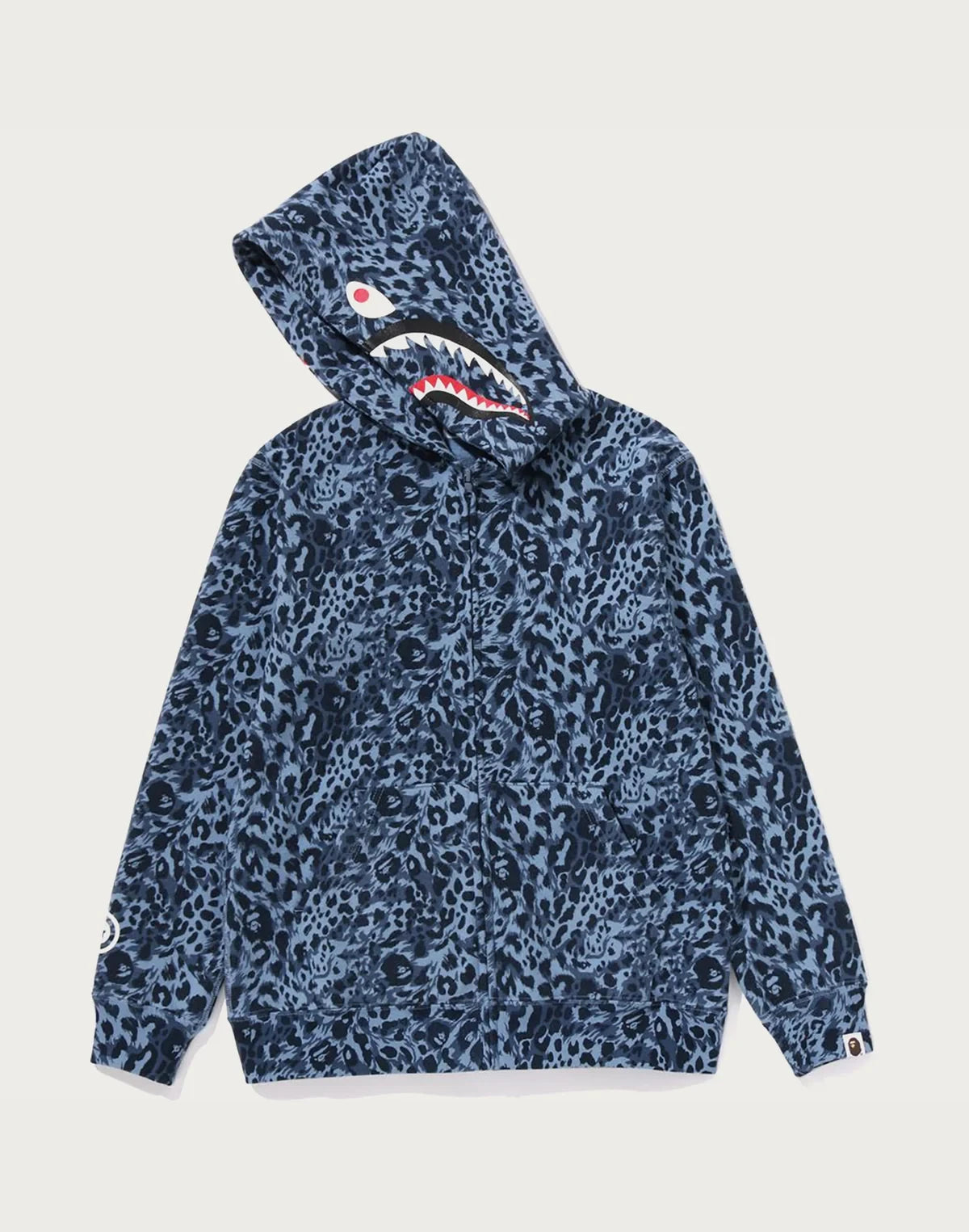 Kids' Leopard Print Zip Hoodie - Beige