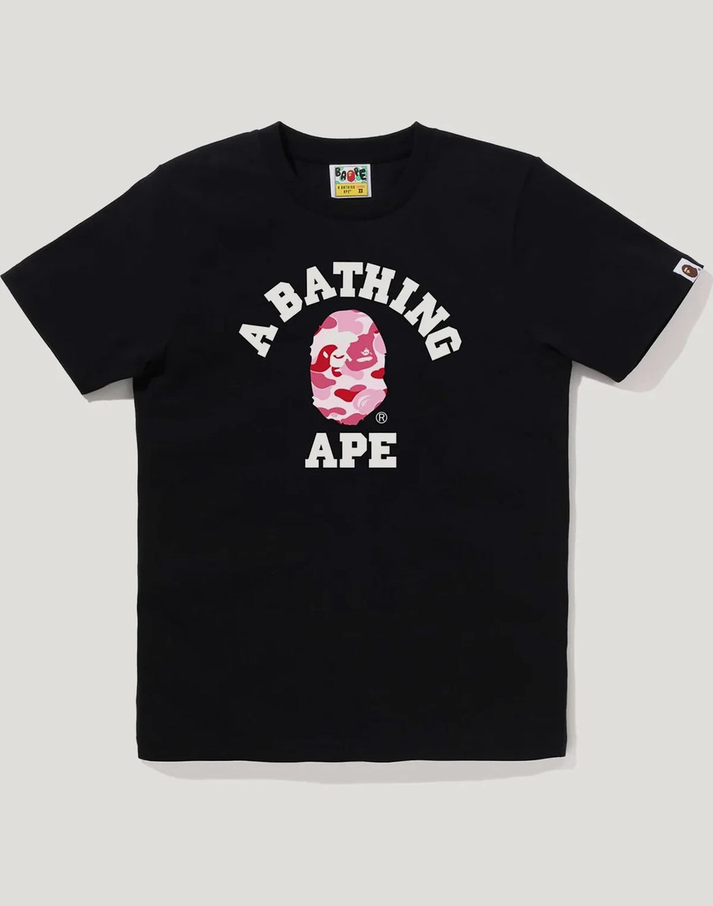 Women's Cotton Camo Graphic T-Shirt - Black Pink