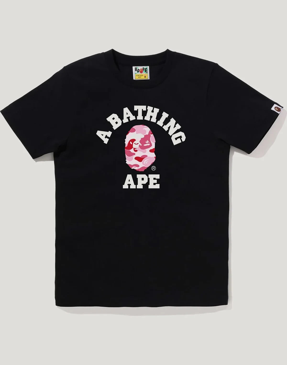Women's Cotton Camo Graphic T-Shirt - Black Pink