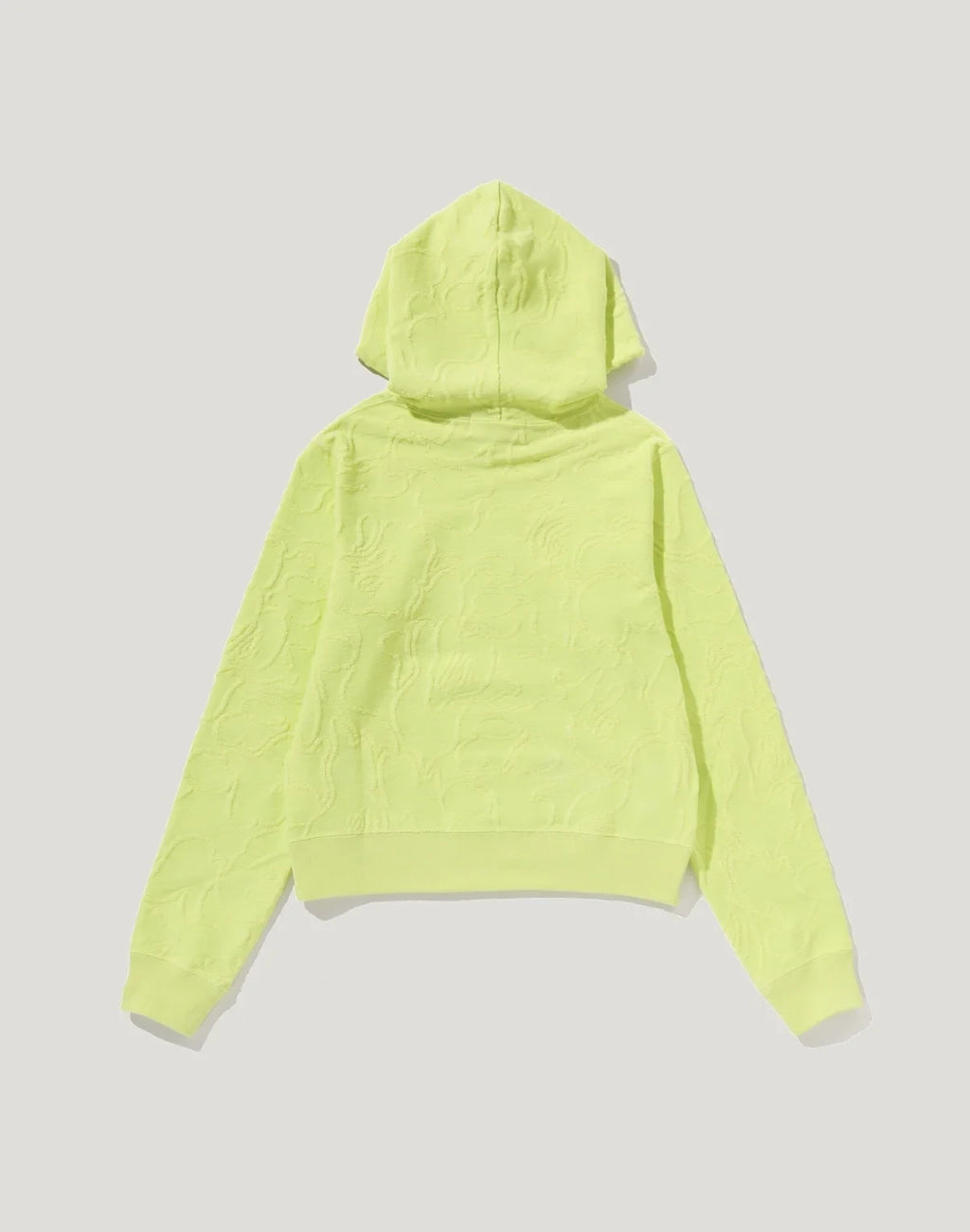 Women's Cotton Jacquard Pullover Hoodie - Yellow