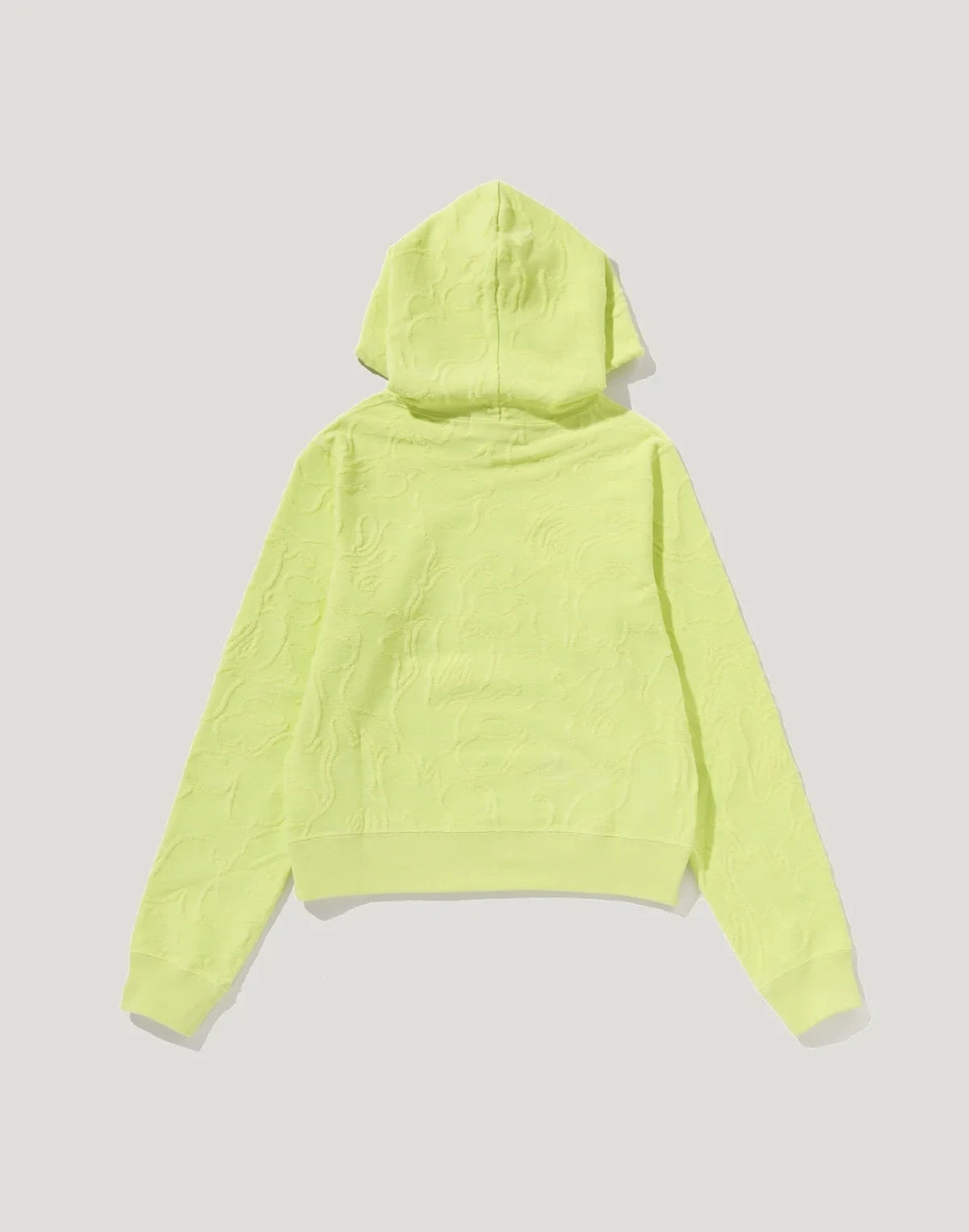 Women's Cotton Jacquard Pullover Hoodie - Yellow