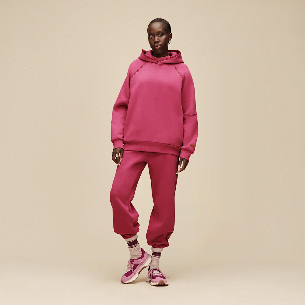 Women's Oversized Fleece Hoodie - Chestnut