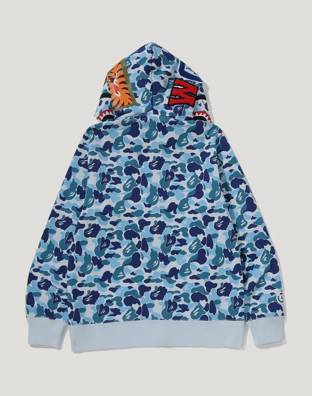Camo Double-Graphic Full-Zip Hoodie - Blue