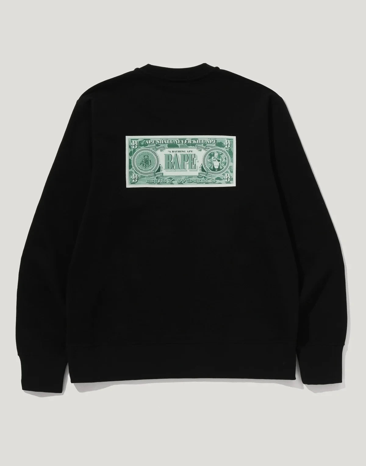 Men's Relaxed Banknote Print Crewneck Sweatshirt