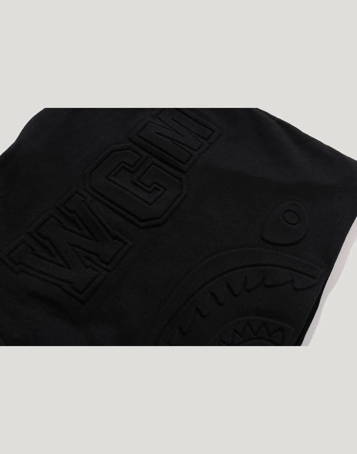 Padded Cropped Graphic Hoodie - Black