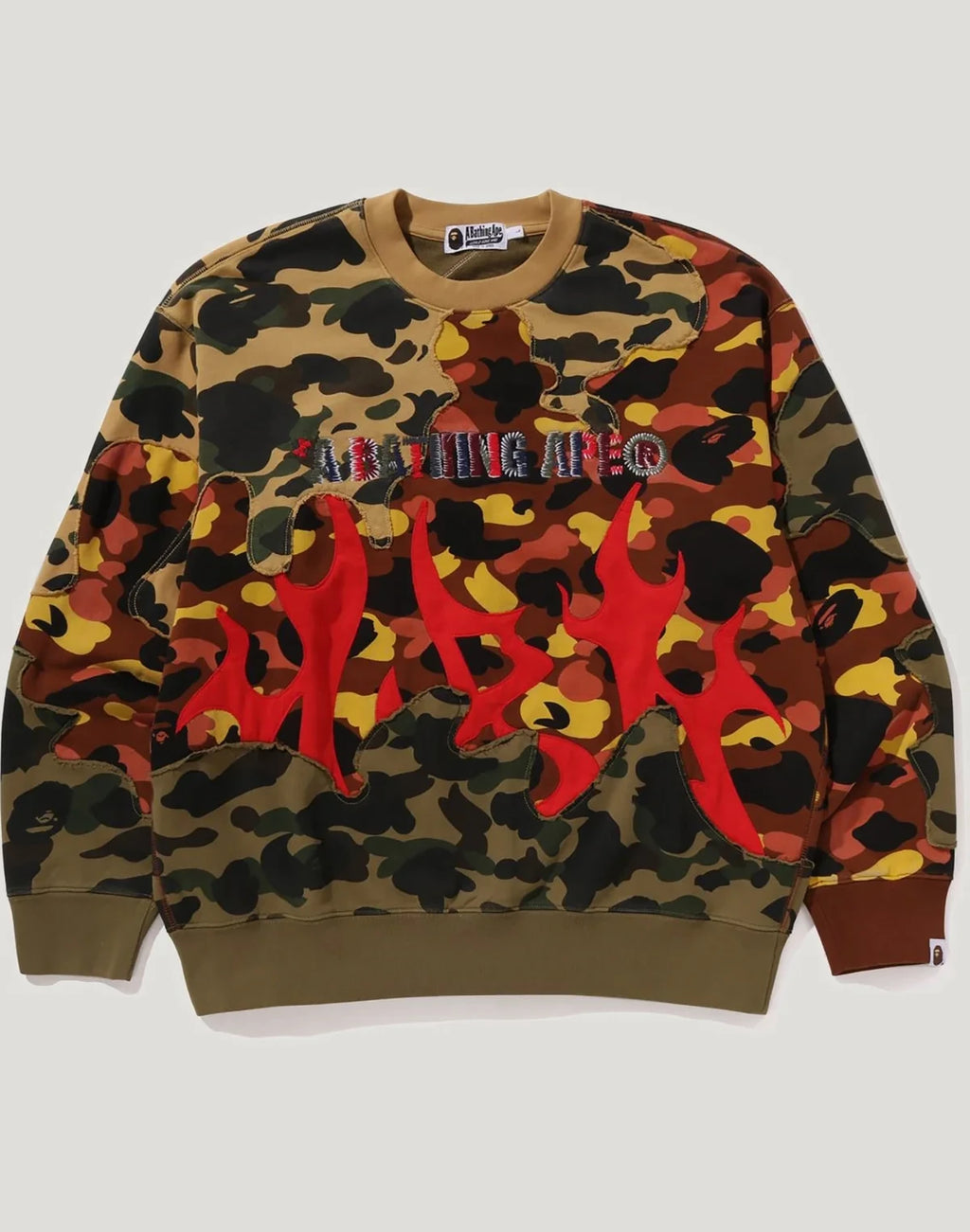 Men's Relaxed Cotton Camo Crewneck Sweatshirt