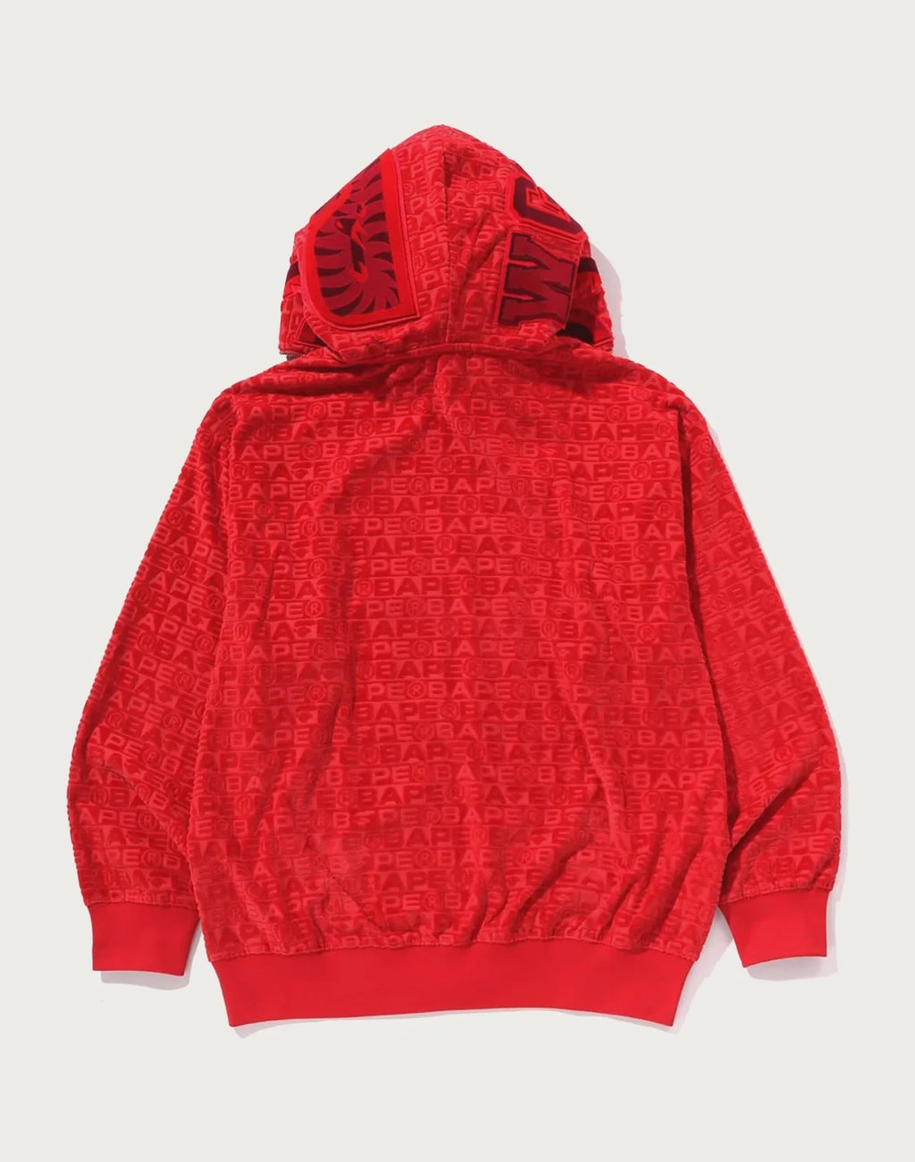 Relaxed Sport Print Hoodie - Red