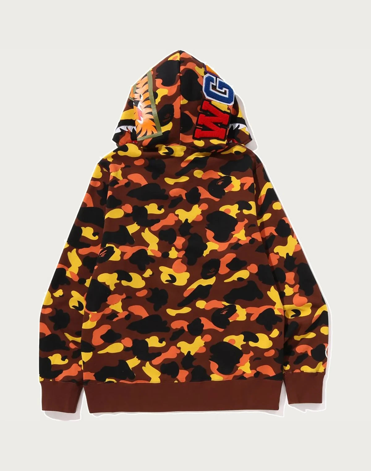 Cotton Camo Full-Zip Hoodie - Orange